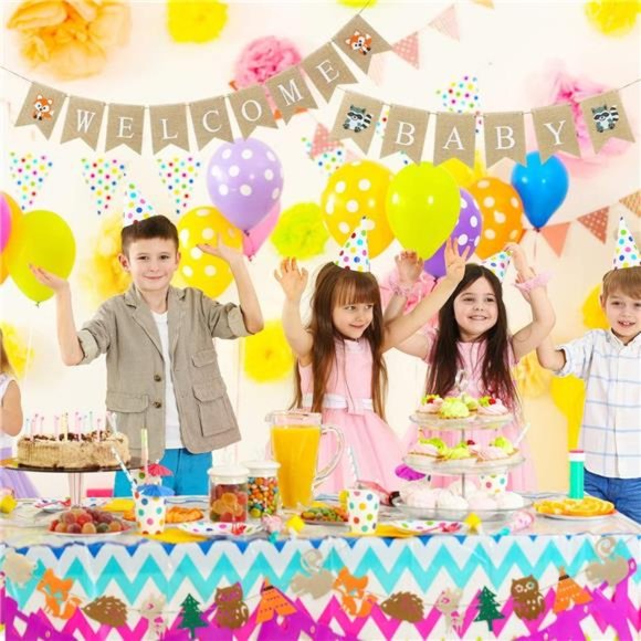 Baby Shower Decorations Woodland Boy Baby Shower Banners,1 Welcome Baby Banner - Picture 3 of 6